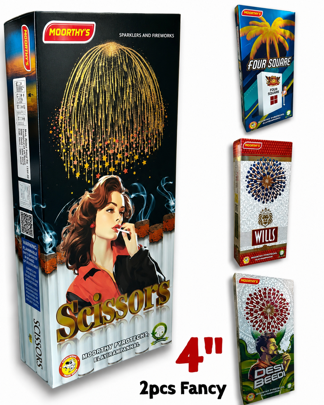 4'' FANCY (2PCS) MOORTHY